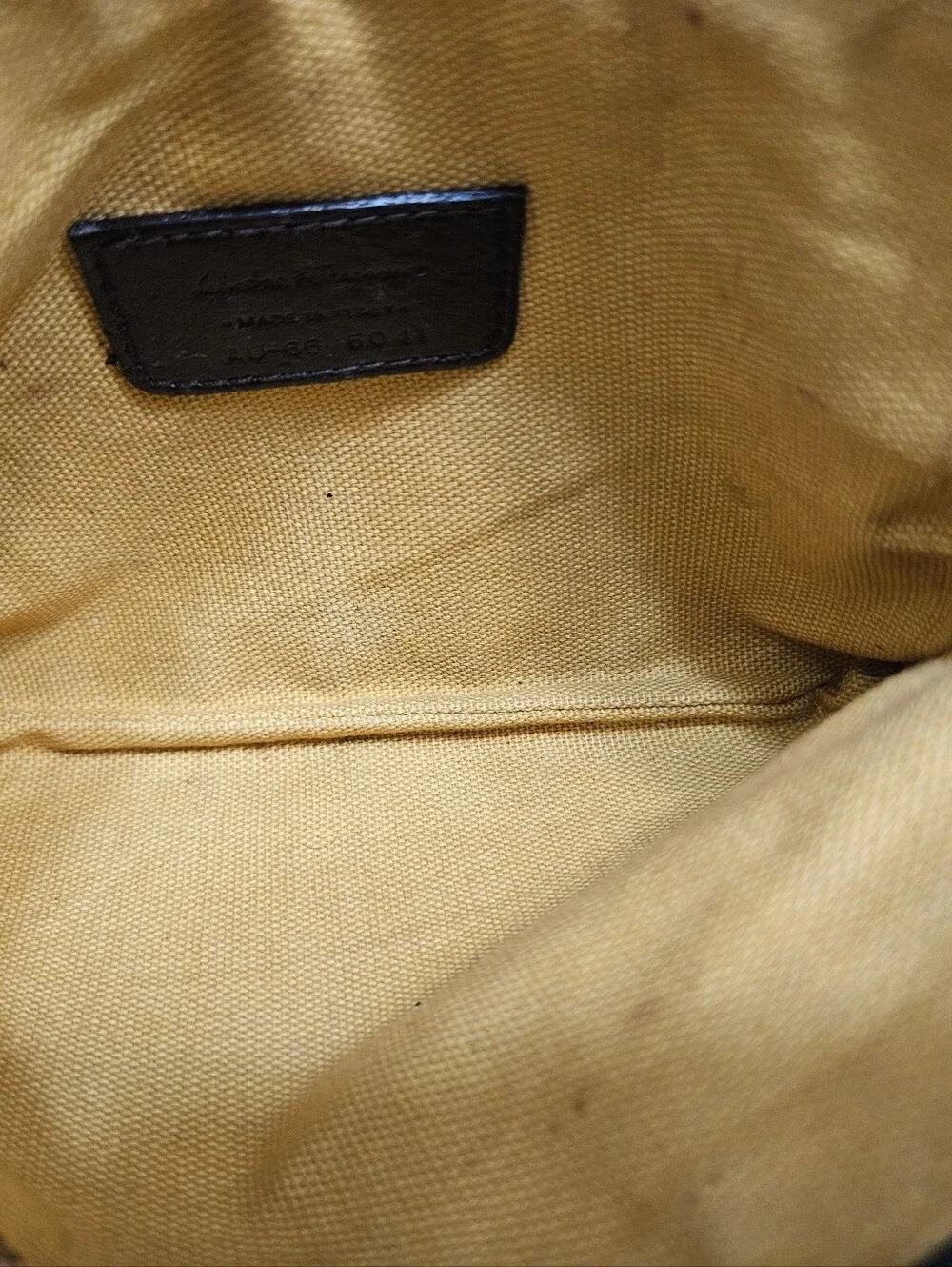 Authentic SALVATORE FERRAGAMO Croc Leather Clutch